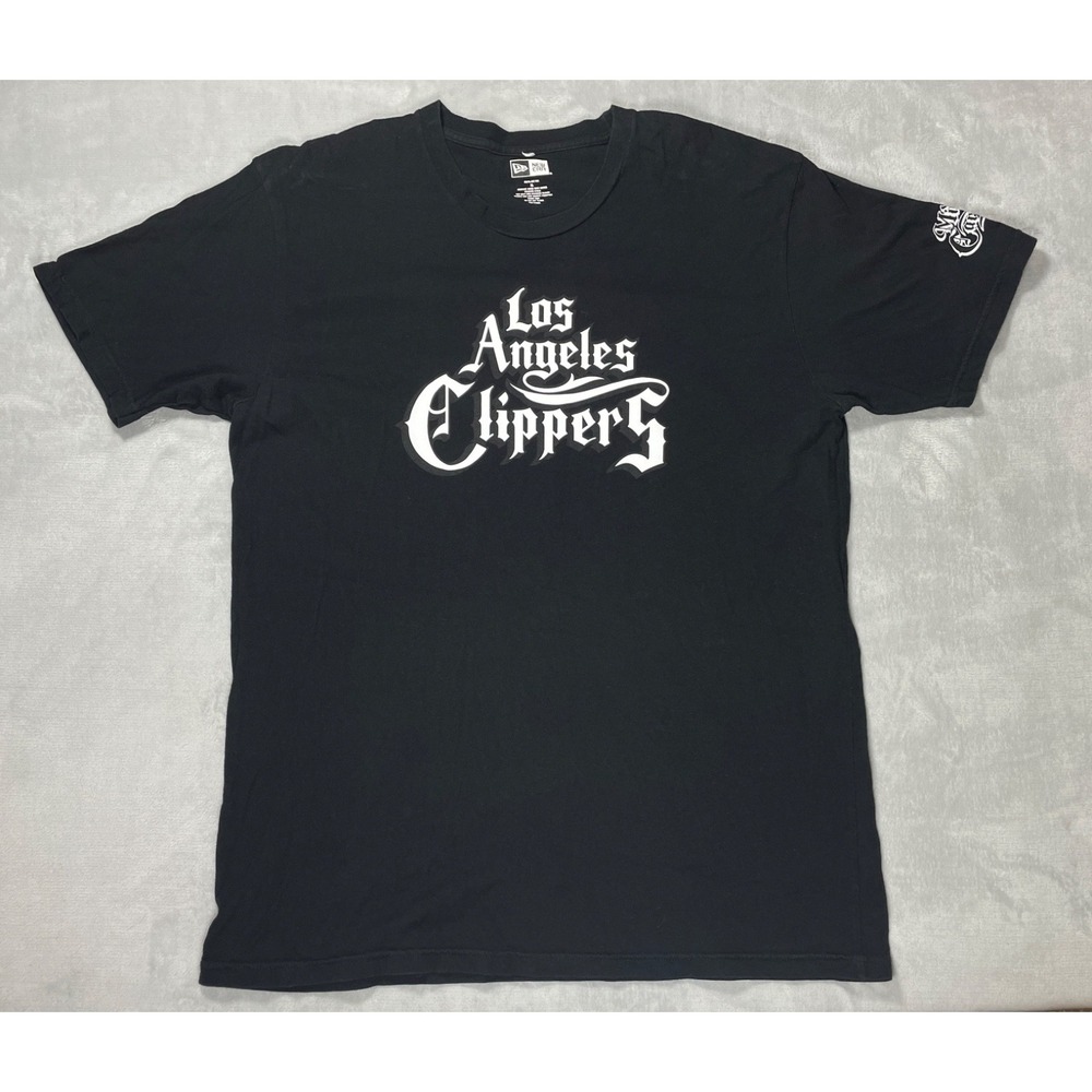 Mister Cartoon LA Clippers T-Shirt Men XL Black New Era Basketball Graphic